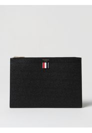 Pouch Thom Browne in pelle a grana