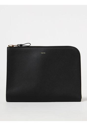 Custodia per laptop Tom Ford in pelle a grana