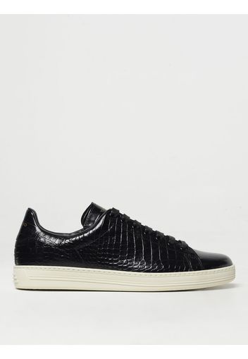 Sneakers Tom Ford in pelle spazzolata stampa cocco