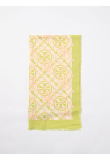 Foulard Tory Burch in lana e seta con logo jacuqard