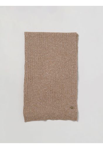 Sciarpa Twinset in maglia di viscosa a coste con paillettes ricamate