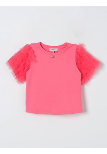 T-shirt Twinset in cotone con tulle