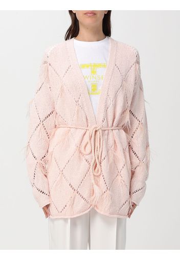 Cardigan Twinset con motivo a rombi traforato