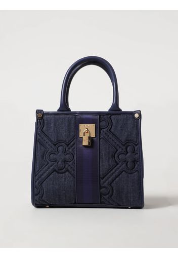 Borsa V73 in denim jacquard