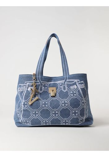 Borsa V73 in denim stampato