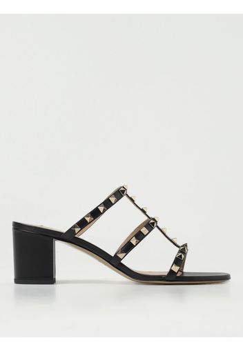 Sandalo Rockstud Valentino Garavani in nappa con tacco