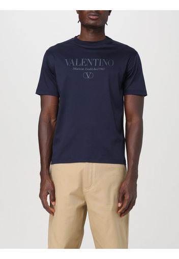 T-shirt di cotone con logo tono su tono Valentino