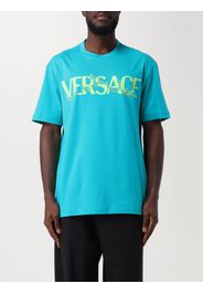 T-shirt Versace in cotone con logo Baroque Silhouette