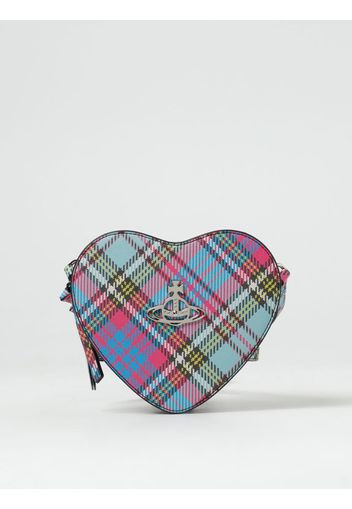 Borsa Louise Heart Vivienne Westwood in pelle saffiano vegana con check all over