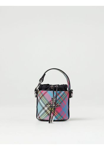 Borsa Vivienne Westwood in pelle vegana saffiano con check all over