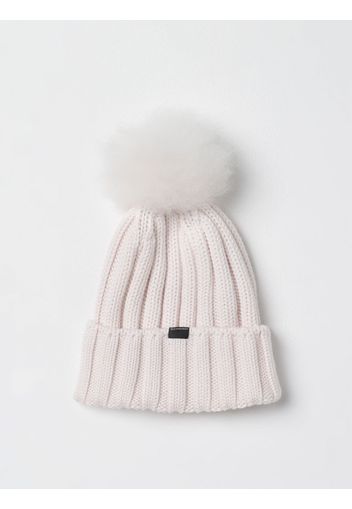 Cappello Woolrich in lana tricot con pompon