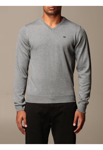 Maglia a v XC in lana Merino extrafine