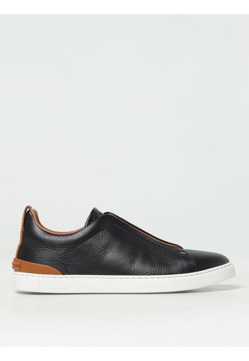 Sneakers Triple Stitch Zegna in pelle a grana