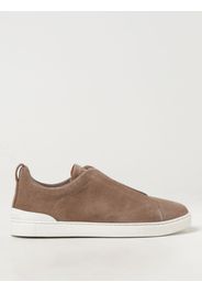 Sneakers Triple Stitch Zegna in camoscio