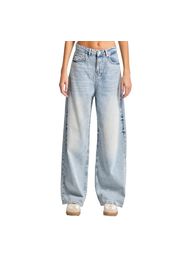 Jeans Baggy Tapered vita media denim versatile donna