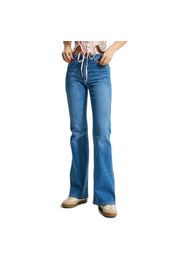 Jeans Flare con silhouette flattering e allungata a vita alta donna