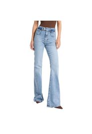 Jeans Flare Classico e Allungato Vita Alta Donna