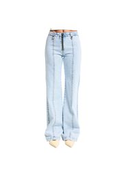 Jeans Flare a vita media in morbido misto cotone donna