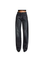 Jeans loose a vita alta donna