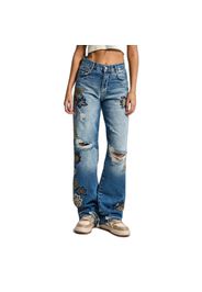 Jeans Loose vita alta in cotone donna