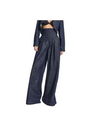 Jeans Palazzo a vita alta donna