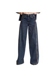 Jeans Palazzo Wide Leg classico a vita media donna