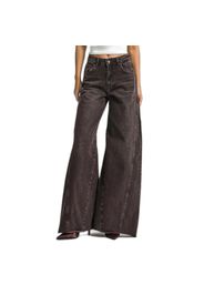 Jeans Palazzo Wide Leg fluido vita media donna
