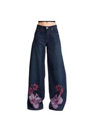 Jeans Palazzo Wide Leg a vita bassa donna