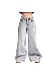 Jeans Palazzo Wide Leg vita alta denim donna