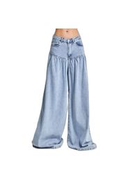 Jeans Relaxed a gamba larga alta vita donna