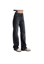 Jeans Straight Classico Flessibile Vita Media Donna
