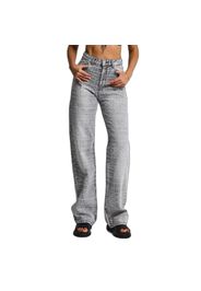 Jeans Straight Intemporelle con Cuciture Decorative Sottili Vita Medianna Donna