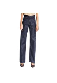Jeans Straight look classico vita media denim donna