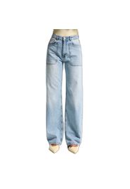 Jeans Straight look fresco e minimalista vita bassa donna
