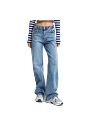 Jeans Straight alta vita denim stretch leggero donna