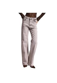 Jeans Straight alta vita denim stretch leggero donna