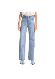 Jeans Straight vita alta donna  Emma Rhinestone
