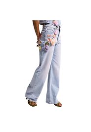 Jeans Straight vita alta donna  Floral