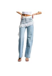 Jeans Straight vita alta donna  Lace