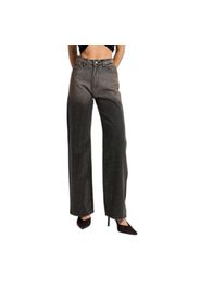 Jeans Straight vita alta donna  Rhinestone Rhinestone