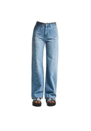 Jeans Straight vita alta donna  Rhinestone Rhinestone