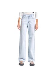 Jeans Straight vita alta mix di denim morbido e stretch donna