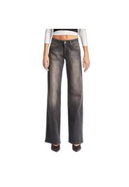 Jeans Straight vita media denim donna