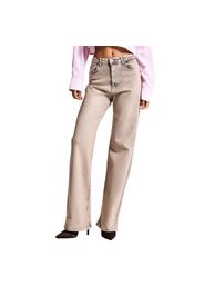 Jeans Straight tocco raffinato e versatile vita media donna