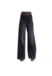 Jeans Wide Leg oversize vita alta donna