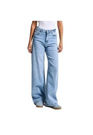 Jeans Wide Leg raffinati a vita alta donna