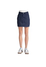 Mini gonna in denim a righe sottili donna