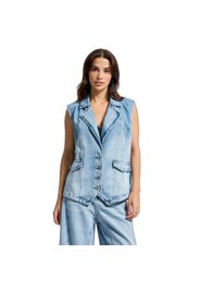 Giacca di jeans senza maniche da donna