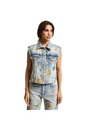 Giacca di jeans senza maniche da donna