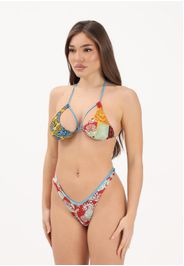 Bikini multicolore da donna con fantasia patchwork